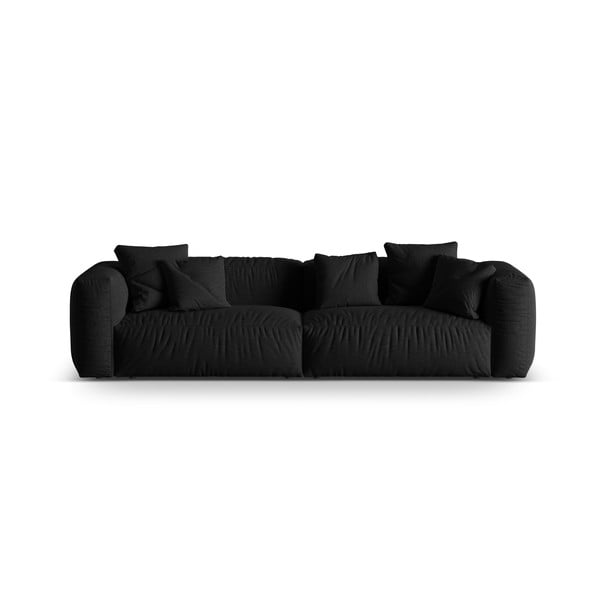 Melns modulārais dīvāns 320 cm Martina – Micadoni Home