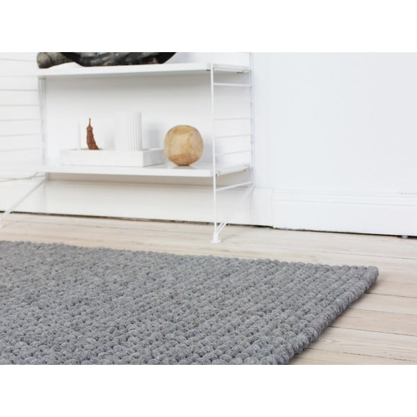 Tērauda pelēks bumbiņu vilnas paklājs Wooldot Ball Rugs, ⌀ 100 x 150 cm-image-2