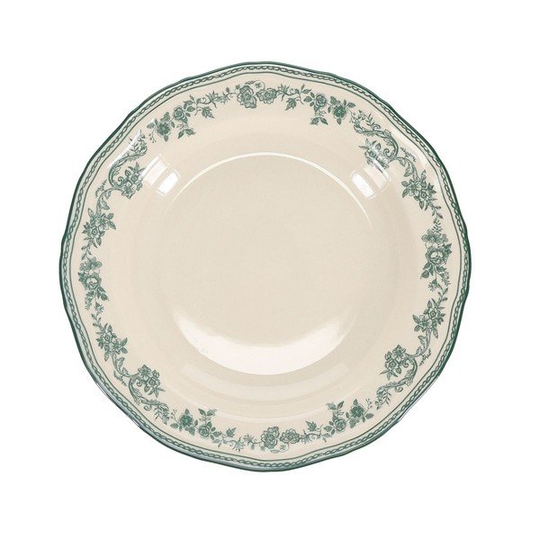 Zaļš/ziloņkaula krāsas zupas porcelāna šķīvis ø 23 cm Cyril – S|P Collection