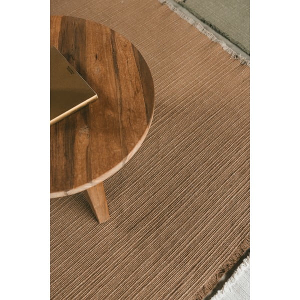 Okera dzeltens ar rokām darināts kokvilnas paklājs 200x300 cm Handloom – Lorena Canals-image-4