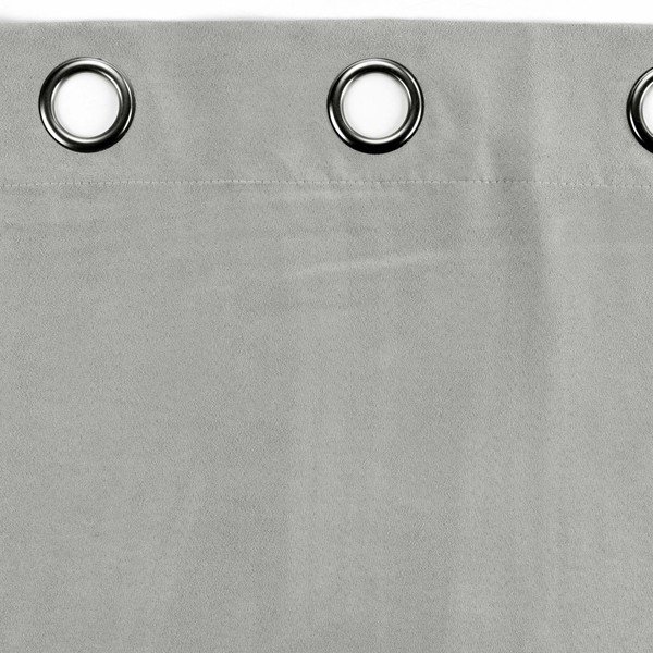 Gaiši pelēks zamšādas aizkars 140x240 cm Sultane – douceur d'intérieur-image-2