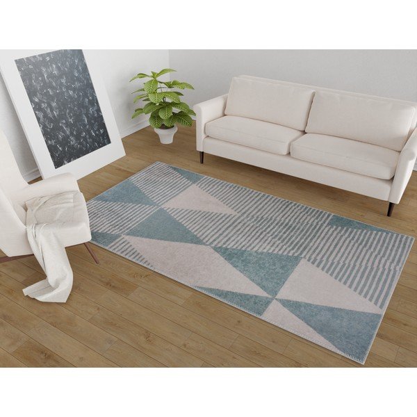 Zils mazgājams paklājs 50x80 cm – Vitaus-image-1