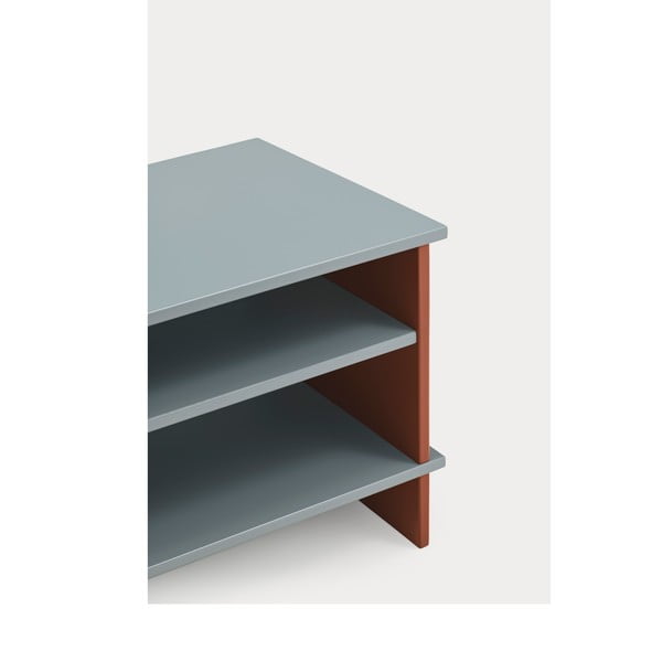 Ķieģeļu sarkans/pelēks naktsskapītis ar plauktiem Inari – Teulat-image-3