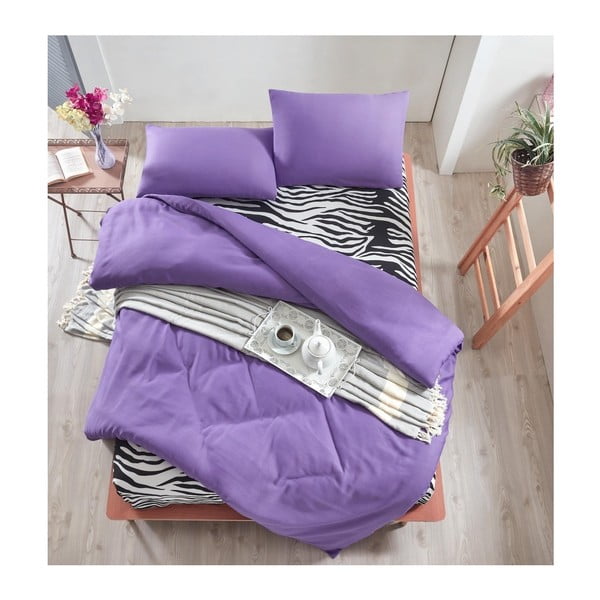 Violeta divvietīga gultas pārklājs Permento Purple, 200 x 220 cm