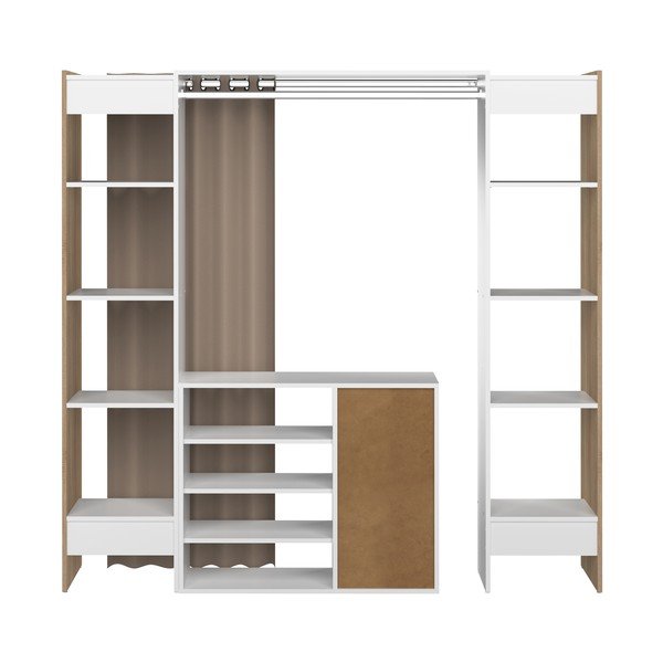 Balti brūns drēbju skapis 185x182 cm Tom - TemaHome -image-2