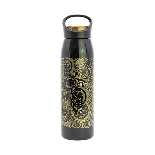 Melns nerūsējošā tērauda bērnu termoss 665 ml Marvel – STOR-image-2
