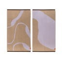 Gaiši violeti/gaiši brūni dvieļi (2 gab.) no organiskās kokvilnas 50x90 cm Nova Arte – Mette Ditmer Denmark