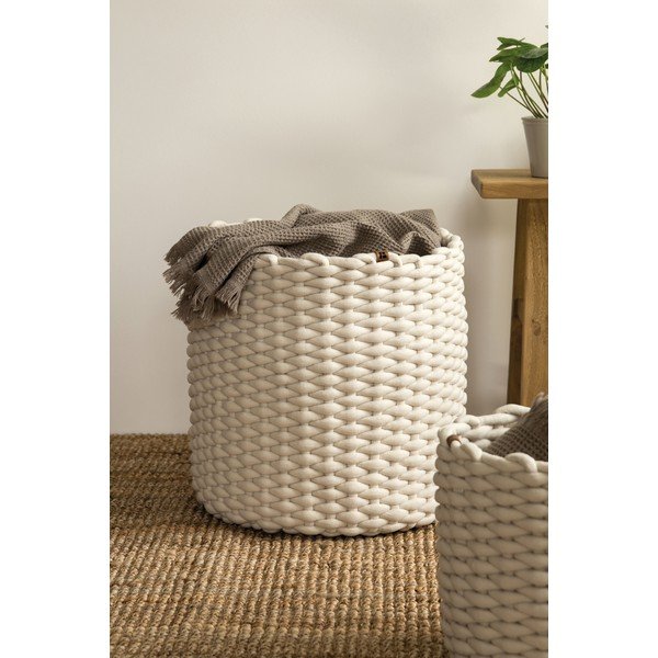 Tekstila uzglabāšanas grozs ø 40x40 cm Peach Skin Round XL – Bigso-image-1