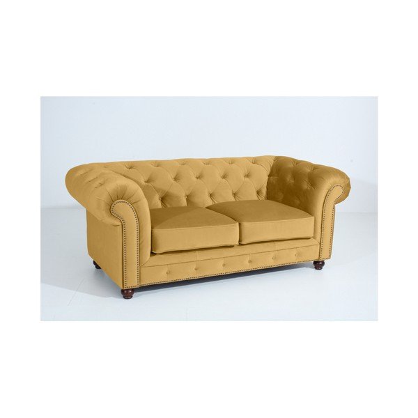 Dzeltens dīvāns Max Winzer Orleans Velvet, 196 cm-image-3