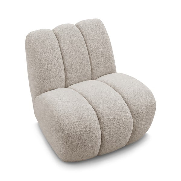 Bēšs atpūtas krēsls no buklē auduma Janissaire – Bobochic Paris-image-4