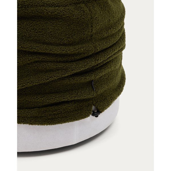 Zaļš pufs no buklē auduma Kaeli – Kave Home-image-2