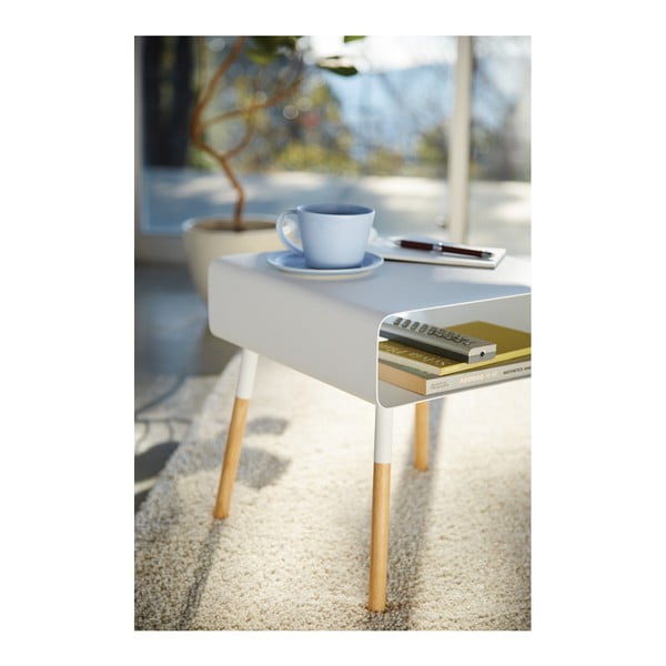 Balts kafijas galdiņš YAMAZAKI Plain, augstums 35 cm-image-3