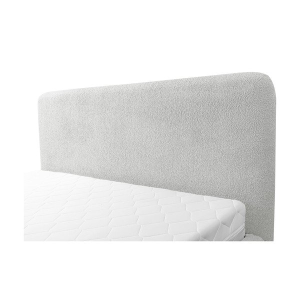 Gaiši pelēka polsterēta divvietīga gulta ar veļas kasti un redelēm 180x200 cm Makapu – Makamii-image-4