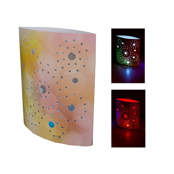 Oranža galda lampa (augstums 17 cm) Floral – Hilight-image-1