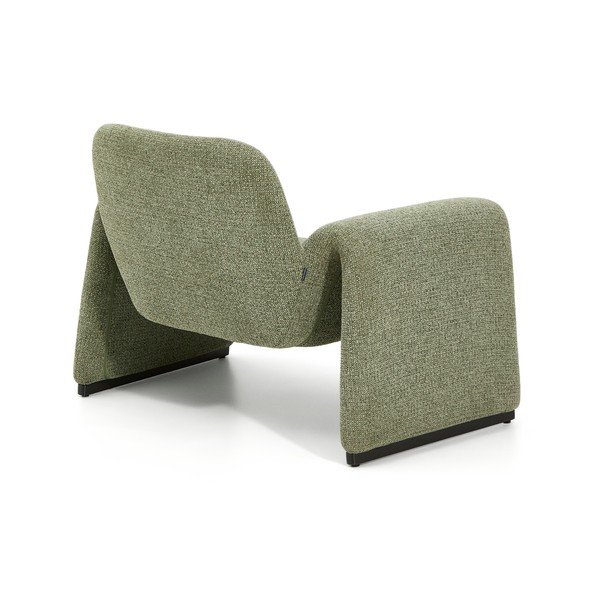 Zaļš atpūtas krēsls no šenila auduma Melvia – Kave Home-image-4