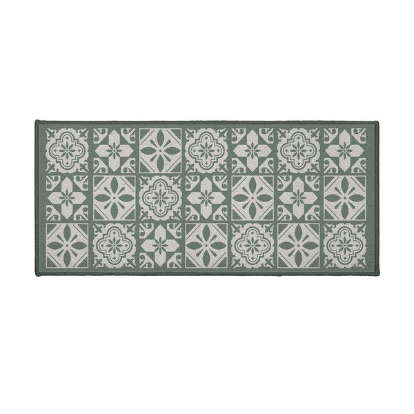 Zaļš tekstila vannas istabas paklājiņš 50x120 cm Constantine – douceur d'intérieur