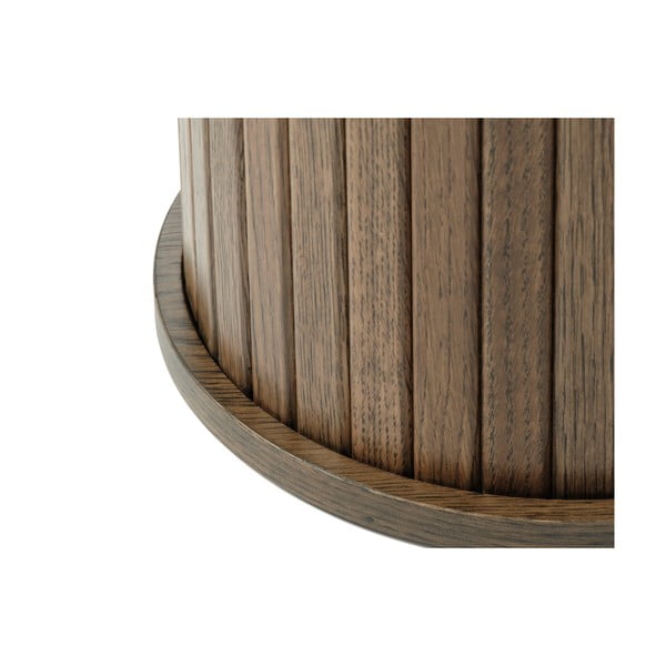 Apaļš žurnālgaldiņš ar ozolkoka imitāciju ø 50 cm Nola – Unique Furniture-image-2