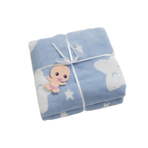 Zila bērnu sega 120x100 cm Star - Minimalist Cushion Covers