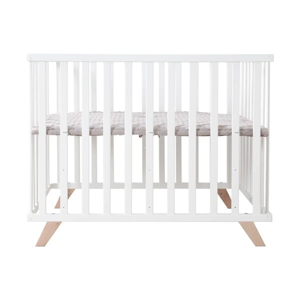 Balta dižskābarža masīvkoka bērnu sētiņa 75x100 cm Lil Planet – Roba-image-3