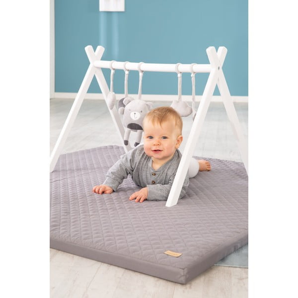 Tumši pelēks bērnu rotaļu paklājiņš 120x120 cm Style – Roba-image-1