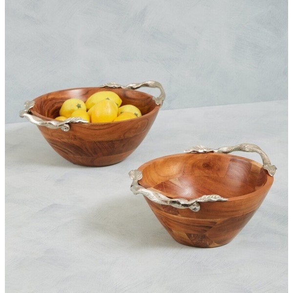 Dabīga toņa koka bļoda Vine – Premier Housewares-image-1