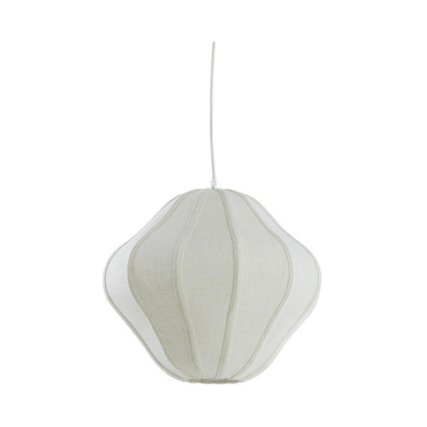 Krēmkrāsas piekaramā lampa ar auduma abažūru ø 10 cm Sukau – Light & Living