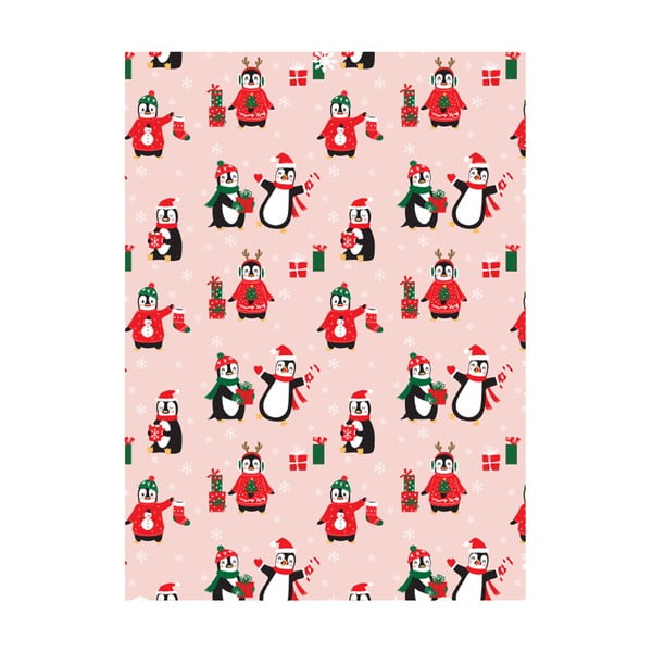 5 dāvanu papīra loksnes eleanor stuart Penguin Christmas, 50 x 70 cm