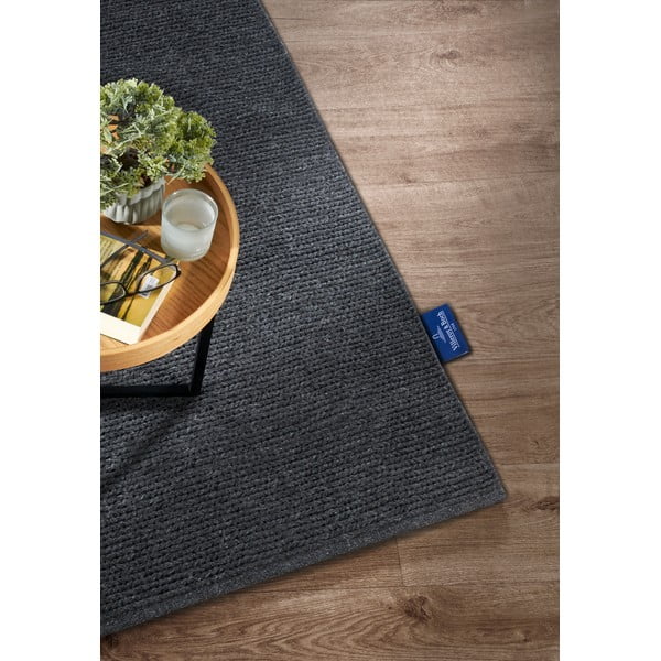 Tumši pelēks ar rokām darināts vilnas paklājs 120x170 cm Francois – Villeroy&Boch-image-2