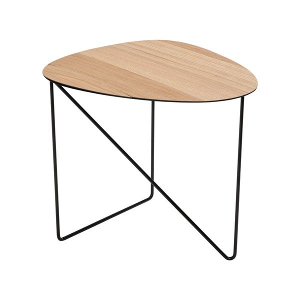 Dabīga toņa metāla žurnālgaldiņš 44x50 cm Curve L Wood – LIND DNA