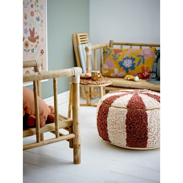 Bēšs/terakotas oranžs bērnu pufs Charoline – Bloomingville Mini-image-1