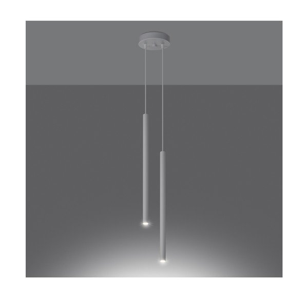 Balta metāla piekaramā lampa ø 15 cm Fideus – Sollux-image-4