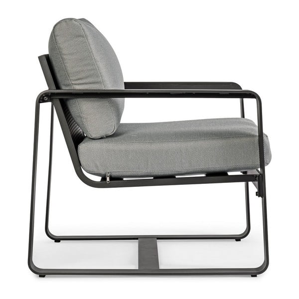 Pelēks metāla dārza atpūtas krēsls Merrigan   – Bizzotto-image-3