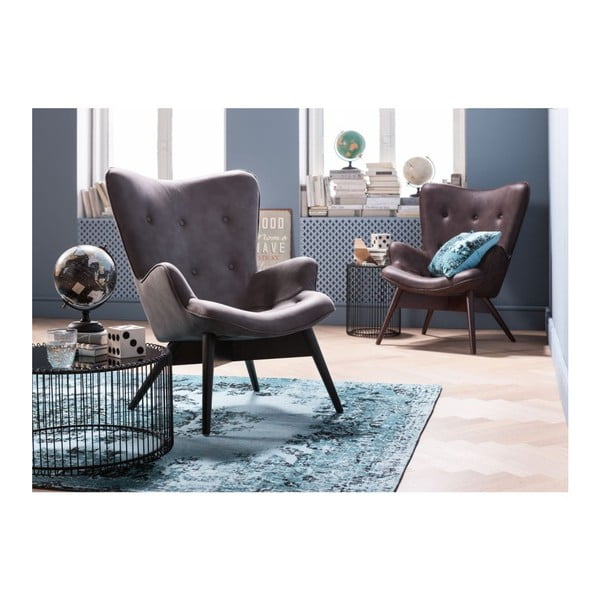 2 melnu sānu galdiņu komplekts Kare Design Wire Big-image-3