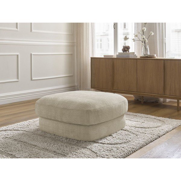 Bēšs kāju soliņš no šenila auduma Leonore – Bobochic Paris-image-1