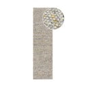 Krēmkrāsas ar rokām darināts celiņa paklājs no vilnas maisījuma 60x230 cm Minerals – Flair Rugs