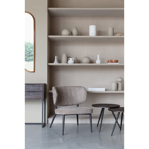 Gaiši brūns atpūtas krēsls Sanne – White Label-image-1