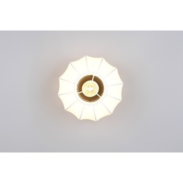 Balta metāla griestu lampa ar auduma abažūru ø 25 cm Madleine – Reality-image-4