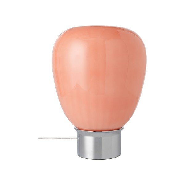 Rozā/spīdīgas sudraba krāsas stikla galda lampa (augstums 34 cm) Balloon – Ellos Home