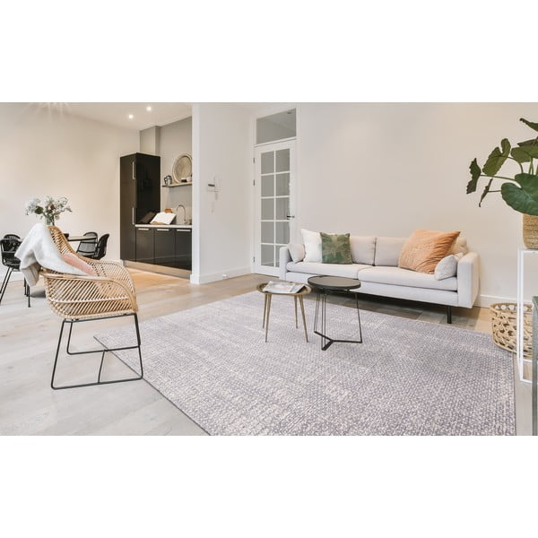 Gaiši pelēks vilnas paklājs 160x240 cm Eden – Agnella-image-1