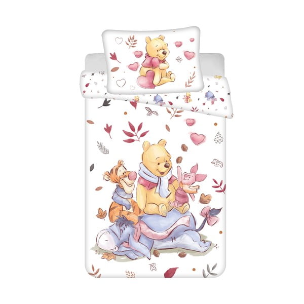 Kokvilnas bērnu gultas veļa 100x135 cm Winnie the Pooh – Jerry Fabrics