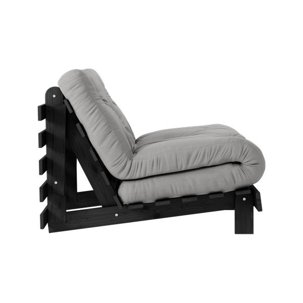 Pelēks atpūtas krēsls Roots Black Night – Karup Design-image-4