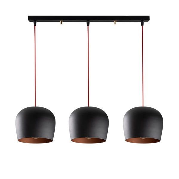 Melna piekaramā lampa ar metāla abažūru Berceste – Opviq lights-image-4
