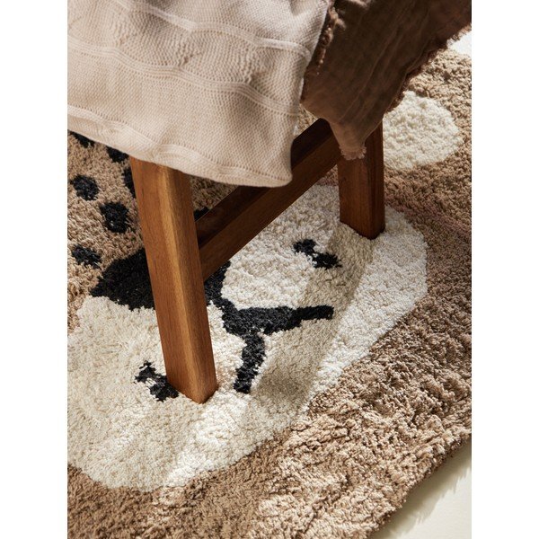 Gaiši brūns mazgājams/ar rokām darināts kokvilnas bērnu paklājs 93x120 cm Snuggle Bea – Hanse Home-image-3