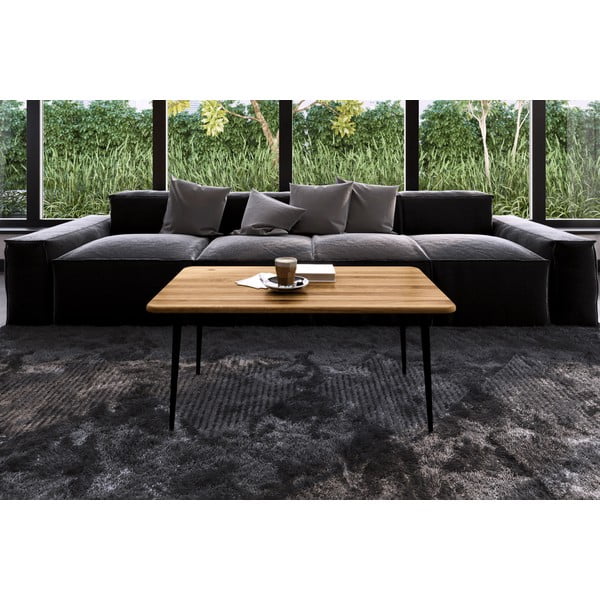 Dabīga toņa ozolkoka žurnālgaldiņš 90x90 cm Kula – The Beds-image-4