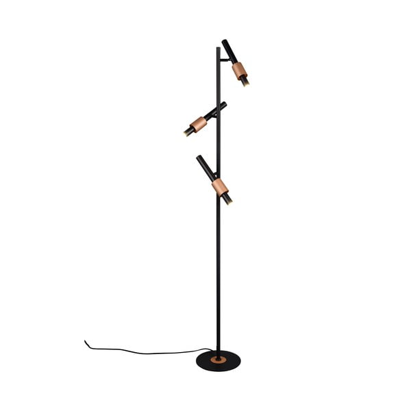 Melna/bronzas krāsas LED stāvlampa (augstums 150 cm) Ikaris – Trio Select-image-2