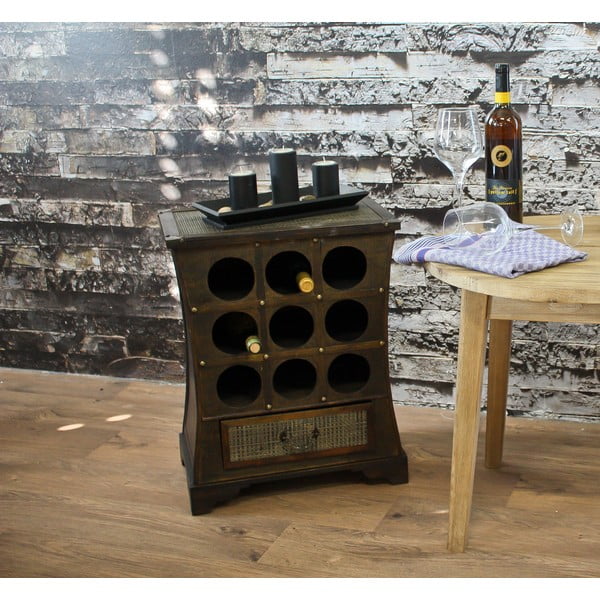 Brūns vīna skapis pudeļu skaits 9, 46x58 cm – Deco Pleasure-image-1