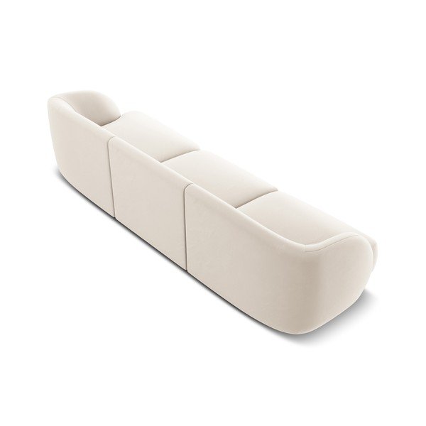 Smilškrāsas samta dīvāns 259 cm Miley – Micadoni Home-image-3