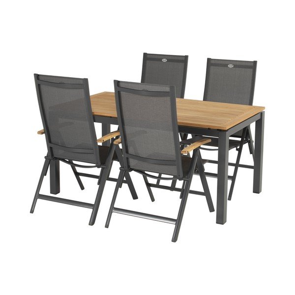 Pelēks metāla dārza krēsls Aruba – Hartman-image-2