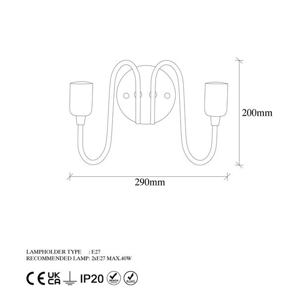 Melna sienas lampa Firat – Opviq lights-image-4