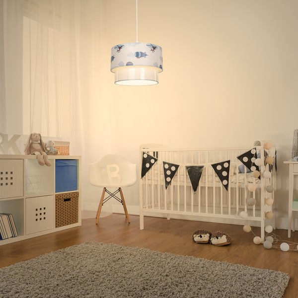 Balta/zila bērnu lampa – Squid Lighting-image-1